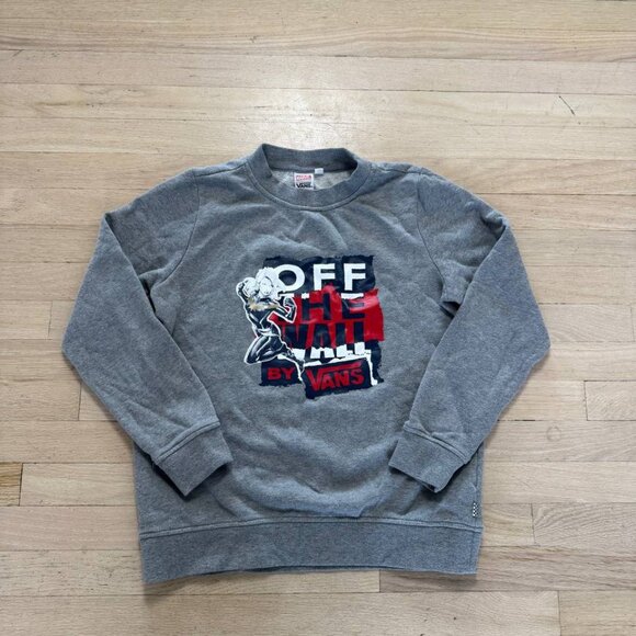 Grey Vans Marvel collab sweatshirt size small #CaptainAmerica #vans #marvel - Picture 1 of 6
